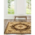 thumbnail image 1 of Unique Loom Versailles Collection Area Rug - Henry (6' 1" Square Brown/Cream), 1 of 7
