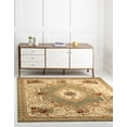 thumbnail image 1 of Unique Loom Versailles Collection Area Rug - Henry (6' 1" Square Green/Cream), 1 of 7