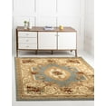 thumbnail image 1 of Unique Loom Versailles Collection Area Rug - Henry (7' 10" Square Light Blue/Cream), 1 of 7