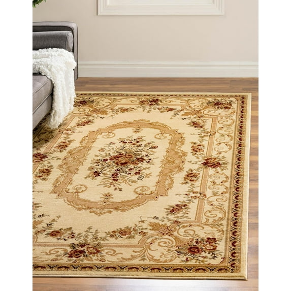 Unique Loom Versailles Collection Area Rug - Henry (9' x 12' Rectangle Cream/Green)