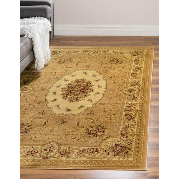 Unique Loom Versailles Collection Area Rug - Phillipe (3' 3" x 5' 3" Rectangle Tan/Cream)