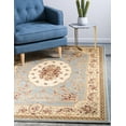 thumbnail image 1 of Unique Loom Versailles Collection Area Rug - Phillipe (5' 1" x 8' Rectangle Light Blue/Brown), 1 of 7