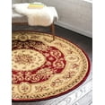 thumbnail image 1 of Unique Loom Versailles Collection Area Rug - Phillipe (7' 10" Round Red/Cream), 1 of 7
