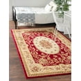 thumbnail image 1 of Unique Loom Versailles Collection Area Rug - Phillipe (9' x 12' 2" Rectangle Red/Cream), 1 of 7