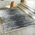 thumbnail image 1 of Unique Loom Serenity Shag Collection Area Rug - Vigie (9' x 12' Rectangle Gray/Ivory), 1 of 9