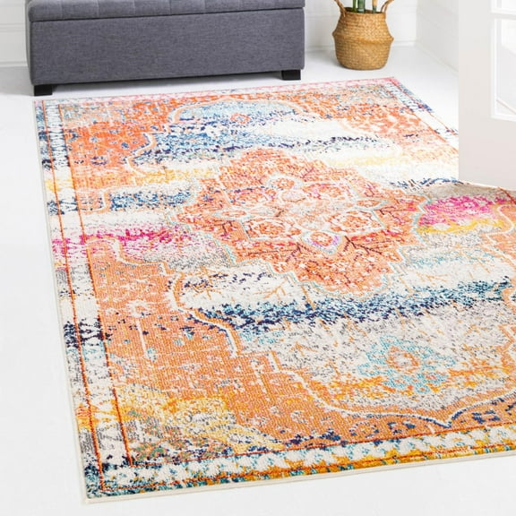 Unique Loom Vita Collection Area Rug - Monet (9' x 12' 2" Rectangle Multi/Beige)