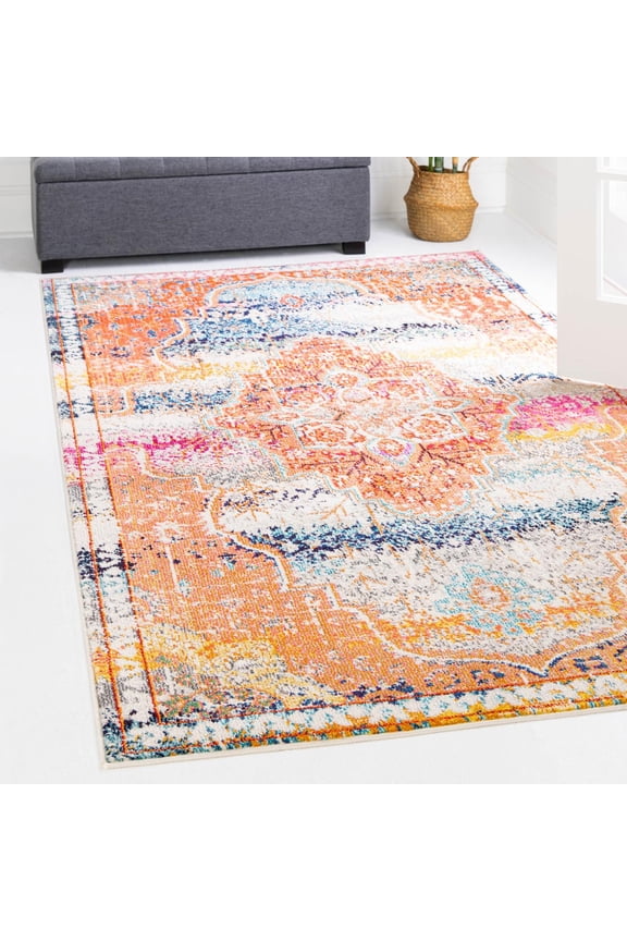 Vita Collection Area Rug - Monet (9' x 12' 2" Rectangle Multi/Beige)