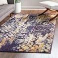 thumbnail image 1 of Unique Loom Vita Collection Area Rug - Pollock (5' 1" x 8' Rectangle Navy Blue/Blue), 1 of 7