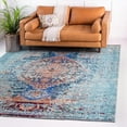 thumbnail image 1 of Unique Loom Vita Collection Area Rug - Warhol (8' Square Turquoise/Beige), 1 of 7