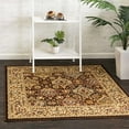 thumbnail image 1 of Unique Loom Voyage Collection Area Rug - Colonial (4' 1" Square Brown/Cream), 1 of 6