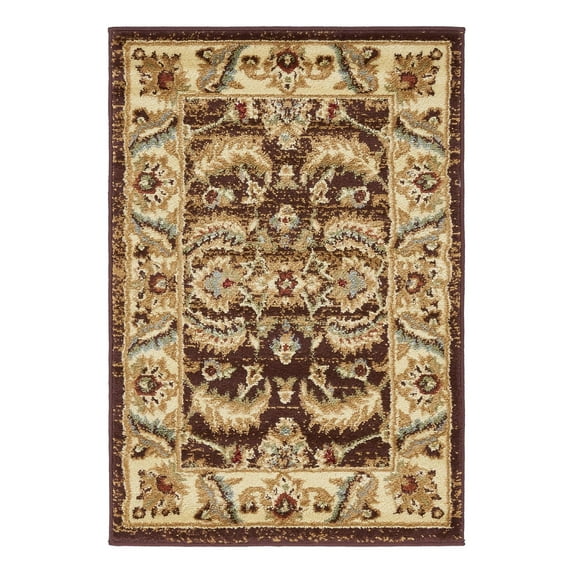 Unique Loom Voyage Collection Area Rug - Hickory (2' 2" x 3' 1" Rectangle Brown/Candy)