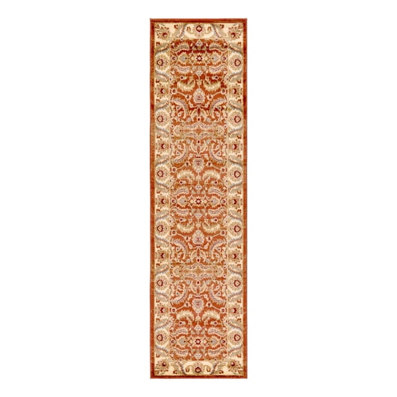Unique Loom Voyage Collection Area Rug - Hickory (2' 7" x 10' Runner Brick Red/Cream)