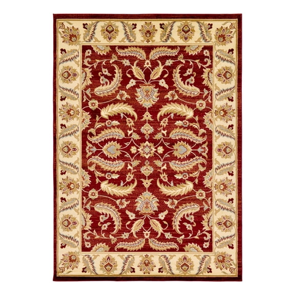 Unique Loom Voyage Collection Area Rug - Hickory (7' 1" x 10' Rectangle Red/Cream)