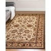 Handmade Cream Synthetic Rectangular Stain-Resistant Area Rug
