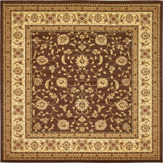 Unique Loom Voyage Collection Area Rug - St. Louis (10' Square Brown/Green)