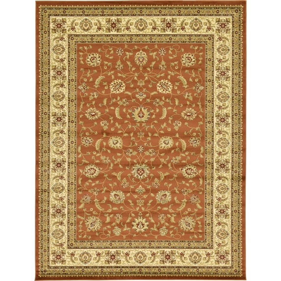 Unique Loom Voyage Collection Area Rug - St. Louis (10' x 13' Rectangle Brick Red Light Rose/Cream)