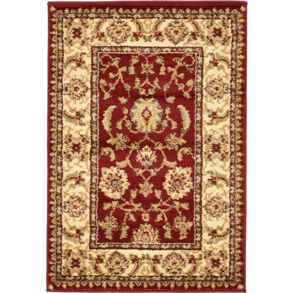 Unique Loom Voyage Collection Area Rug - St. Louis (2' 2" x 3' 1" Rectangle Red/Gold)