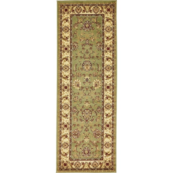 Unique Loom Voyage Collection Area Rug - St. Louis (2' 2" x 6' 1" Runner Green/Cream)