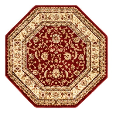 Unique Loom Voyage Collection Area Rug - St. Louis (5' 3" Octagon Red/Gold)