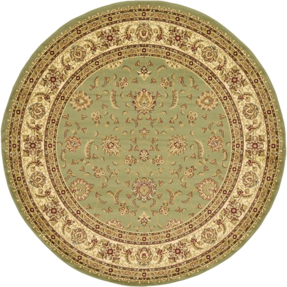 Unique Loom Voyage Collection Area Rug - St. Louis (7' 10" Round Green/Cream)