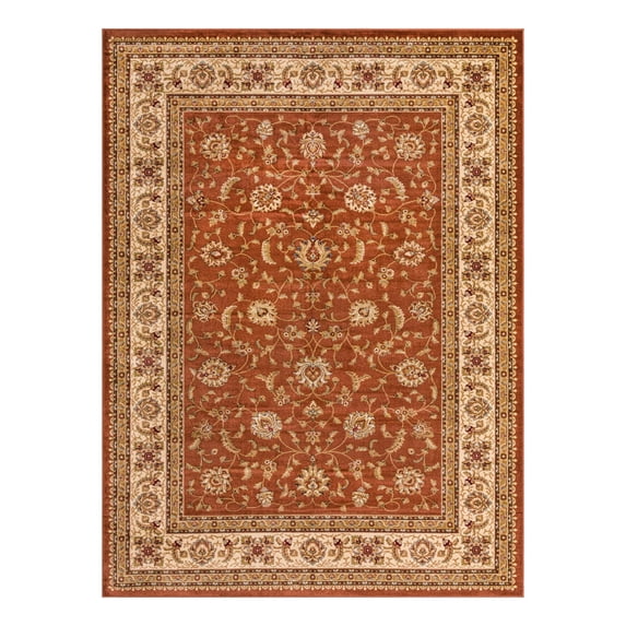 Unique Loom Voyage Collection Area Rug - St. Louis (9' x 12' Rectangle Brick Red Light Rose/Cream)