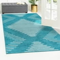 thumbnail image 1 of Unique Loom Kai Collection Area Rug - Warrior (6' x 9' Rectangle Turquoise/Ivory), 1 of 7