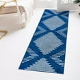 thumbnail image 1 of Unique Loom Kai Collection Area Rug - Warrior (2' x 6' Runner Navy Blue/Ivory), 1 of 7
