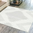thumbnail image 1 of Unique Loom Kai Collection Area Rug - Warrior (9' 10" Square Ivory and Gray), 1 of 7