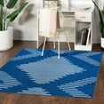 thumbnail image 1 of Unique Loom Kai Collection Area Rug - Warrior (9' 10" Square Navy Blue/Ivory), 1 of 7