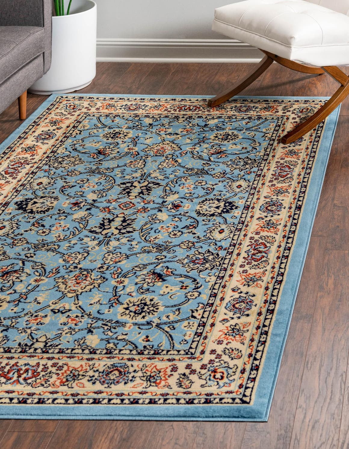 Unique Loom Washington Sialk Hill Rug , 5' 0" x 8' 0" ,Light Blue