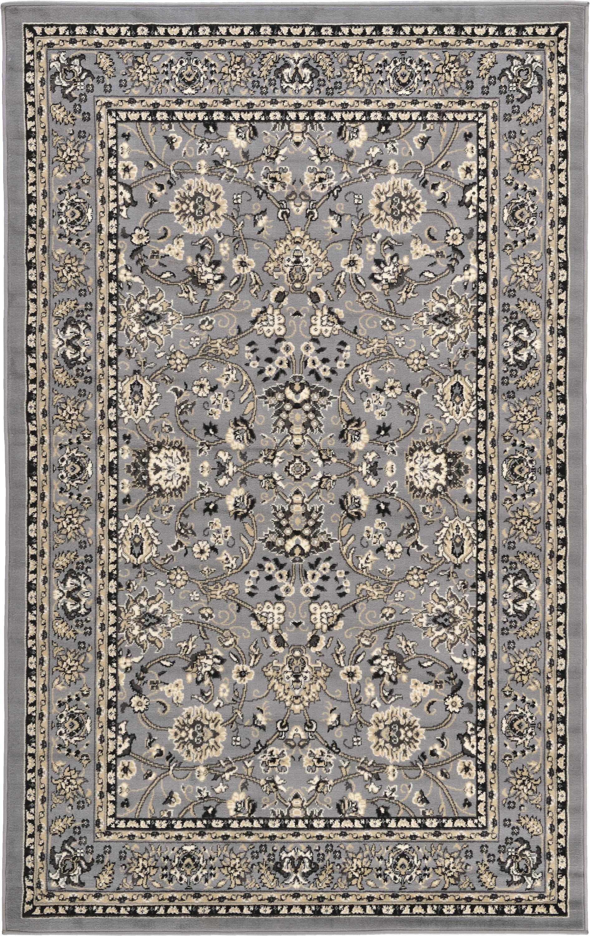 Unique Loom Washington Sialk Hill Rug Gray/Black 5' 1" x 8' Rectangle