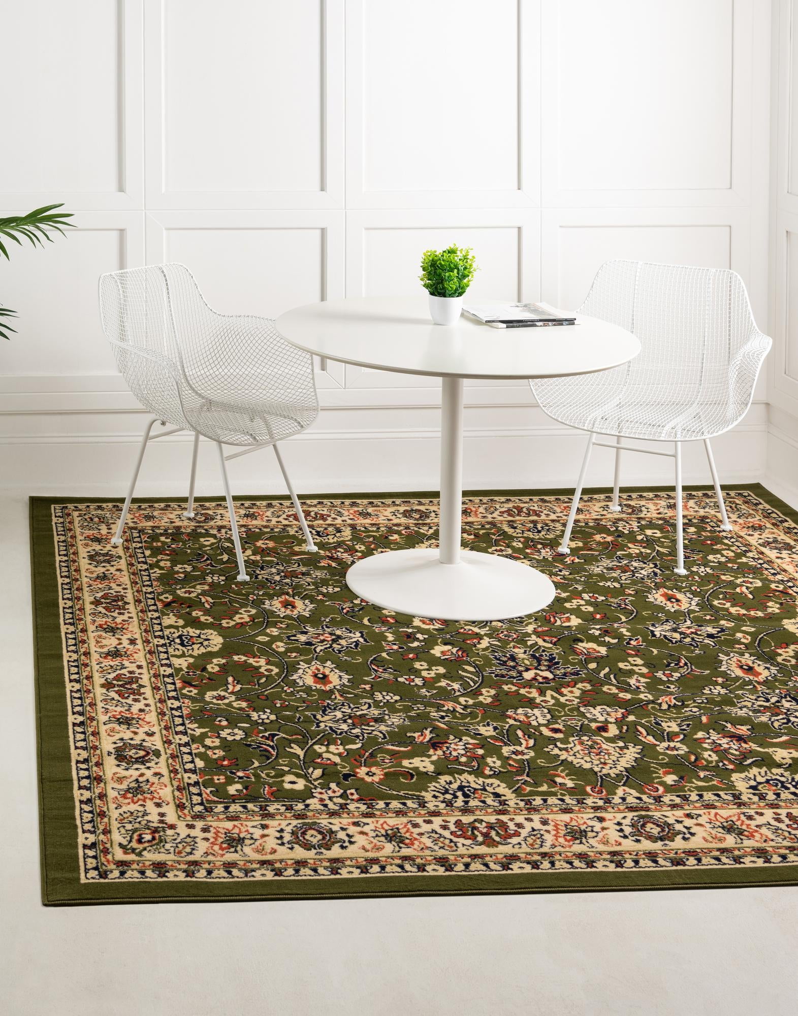 Unique Loom Washington Sialk Hill Rug Green/Hunter Green 7' 10" Square