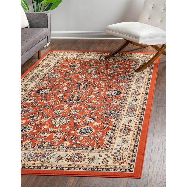 Unique Loom Sialk Hill Collection Area Rug Washington (6' 1" x 9