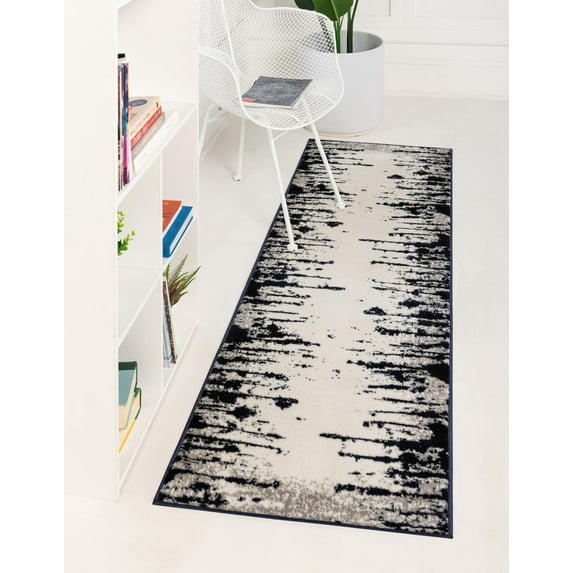 Unique Loom Waterspot Metro Contemporary Abstract Area Rug or Runner