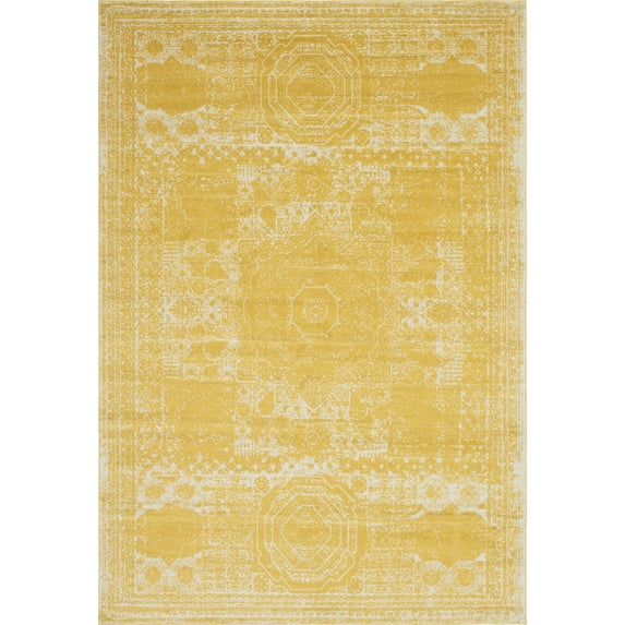 Unique Loom Wells Bromley Rug, Yellow (10' 0 x 14' 0)