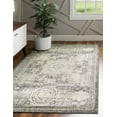 thumbnail image 1 of Unique Loom Bromley Collection Area Rug - Wells (3' 3" x 5' 3" Rectangle Ivory/Gray), 1 of 6
