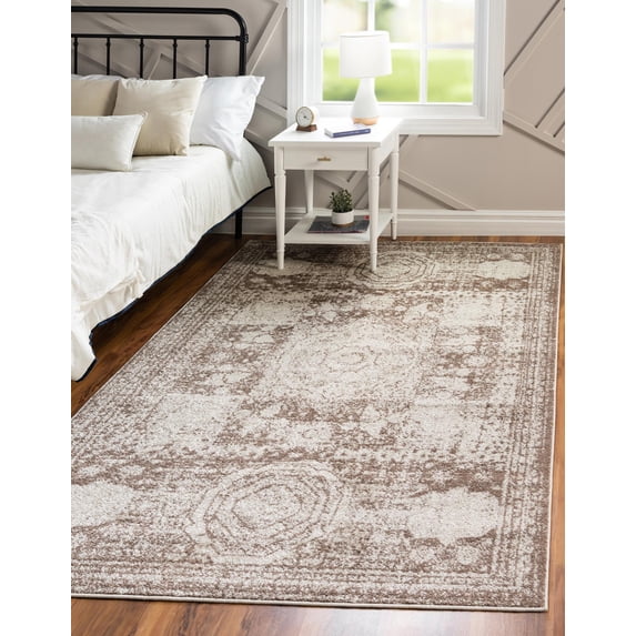 Unique Loom Wells Bromley Rug , 6' 0" x 9' 0" ,Light Brown