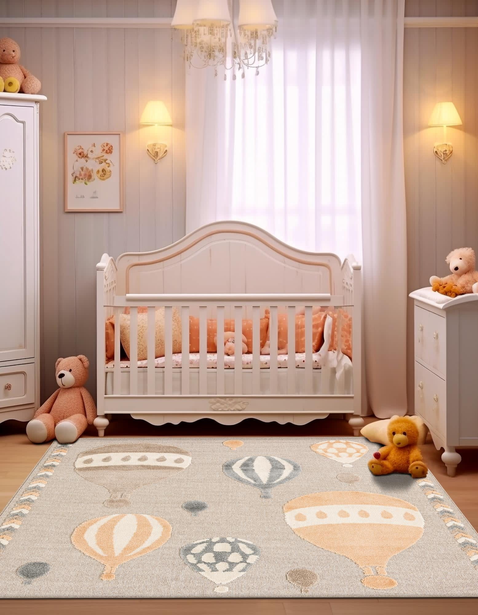 Unique Loom Whimsy Kids Collection Area Rug - Balloons (7' 10