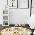 thumbnail image 1 of Unique Loom Whimsy Kids Collection Area Rug - Chicklets (3' 3" Round Multi/Black) Perfect For Kids Bed Room/Nursery Room/Living Room/Class Room/Play Room, 1 of 6