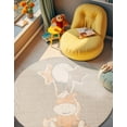 thumbnail image 1 of Unique Loom Whimsy Kids Collection Area Rug - Clement (7' 1" Round Peach Blossom/Gray), 1 of 9