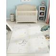 thumbnail image 1 of Unique Loom Whimsy Kids Collection Area Rug - Dino (3' 11" x 5' 11" Rectangle Ivory/Gray), 1 of 9