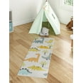 thumbnail image 1 of Unique Loom Whimsy Kids Collection Area Rug - Dinotopia (2' 2" x 6' 1" Runner Ivory/Black), 1 of 9