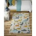 thumbnail image 1 of Unique Loom Whimsy Kids Collection Area Rug - Dinotopia (7' 10" x 10' Rectangle Ivory/Black), 1 of 9