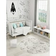 thumbnail image 1 of Unique Loom Whimsy Kids Collection Area Rug - Dreams (5' 3" Round Ivory/Gray), 1 of 9