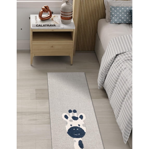 Unique Loom Whimsy Kids Collection Area Rug - Evermoor (2' 7" x 6' 1" Runner Gray/Ivory)
