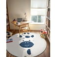 thumbnail image 1 of Unique Loom Whimsy Kids Collection Area Rug - Evermoor (7' 1" Round Gray/Ivory), 1 of 9