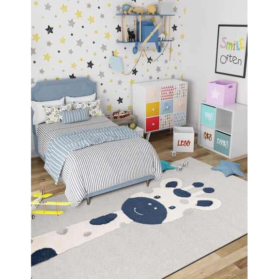 Unique Loom Whimsy Kids Collection Area Rug - Evermoor (9' x 12' Rectangle Gray/Ivory)