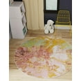 thumbnail image 1 of Unique Loom Whimsy Kids Collection Area Rug - Flower (7' 10" Round Multi/Red), 1 of 9