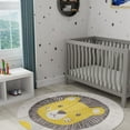 thumbnail image 1 of Unique Loom Whimsy Kids Collection Area Rug - Friendly Lion (7' 10" Round Ivory/Black) Perfect For Kids Bed Room/Nursery Room/Living Room/Class Room/Play Room, 1 of 5