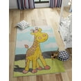 thumbnail image 1 of Unique Loom Whimsy Kids Collection Area Rug - Giraffe (5' 3" x 8' Rectangle Blue/Ivory), 1 of 9